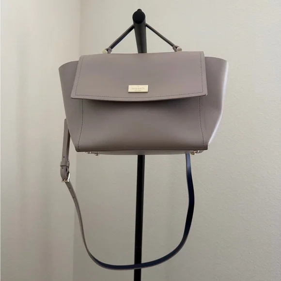 Kate Spade Arbour Hill Lilah Satchel Crossbody Beige Neutral Leather - Picture 2 of 9